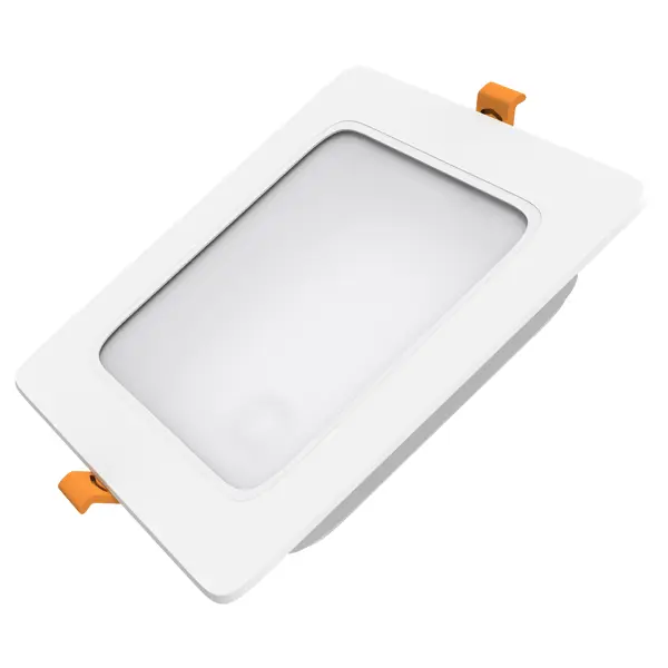 фото Светильник точечный светодиодный gauss downlight квадрат под отверстие 110 мм, 3 м², нейтральный белый свет, цвет белый