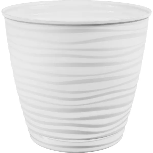 Горшок цветочный Saffron ø22.4 h20.5 см v5.4 л полипропилен белый кофейная пара керамическая ферреро 3 предмета чашка 180 мл блюдце d 14 5 см ложка белый
