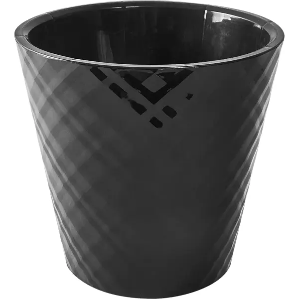 Горшок цветочный Ingreen Manhattan ø16 см v1.6 л пластик черный комплект насадок для фонтанных насосов пластик 3 вида подходит к насосам hj 741 hj 941 hj 1141 vodotok l7879