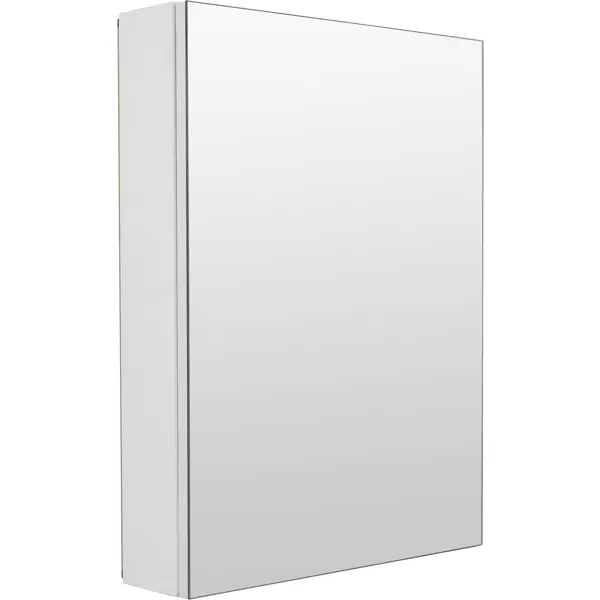 Шкаф зеркальный для ванной Паола 50 см цвет белый шкаф зеркальный венеция 55 см правый белый