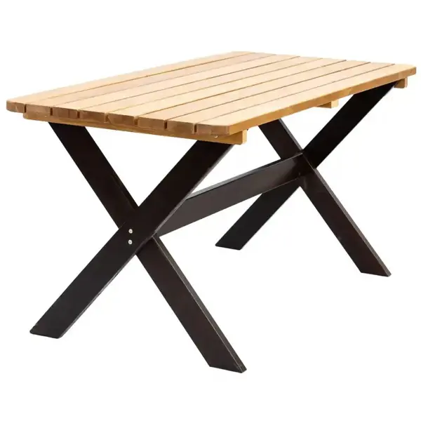 Стол садовый прямоугольный Аттерия 148x75x76 см сосна коричневый консольный стол corona range мексиканская сосна 80x43x78 см