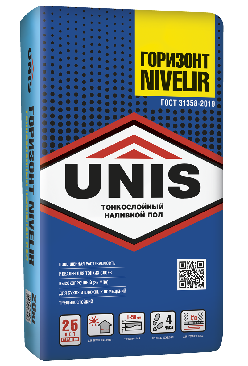 Наливной пол Unis Nivelir Горизонт 20 кг ✳️ купить по цене 495 ₽/шт. в  Москве с доставкой в интернет-магазине Леруа Мерлен
