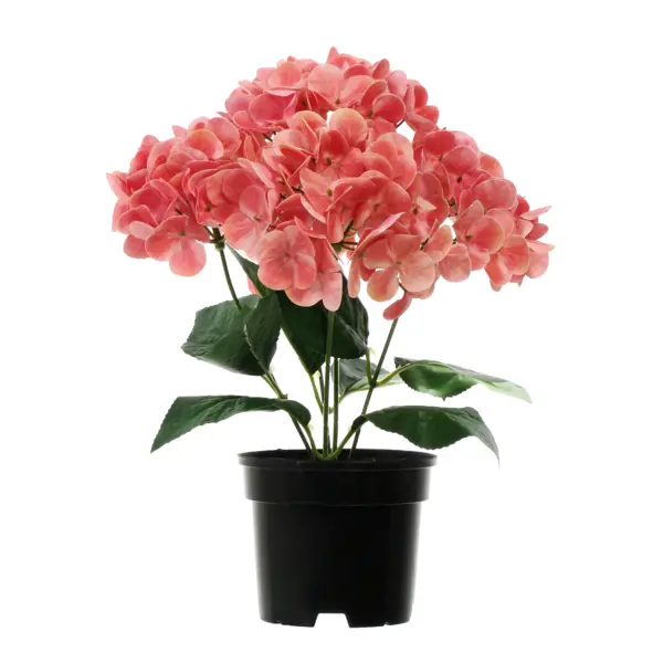 Искусственное растение в горшке гортензия h35 см цвет розовый искусственное растение в металлическом горшке с надписью гортензия 7x14 см полиэстер белый