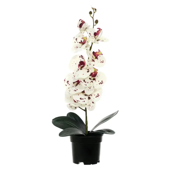Искусственное растение в горшке орхидея h50 см цвет тигровый