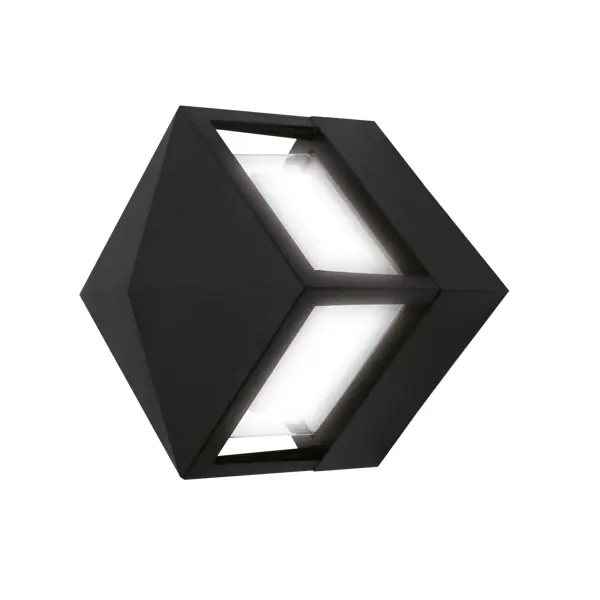 Светильник настенный светодиодный уличный Duwi «Nuovo» пирамида IP54 цвет черный
