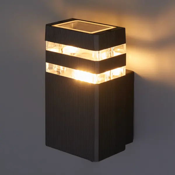 Светильник настенный уличный Duwi «Techno» 27 Вт IP65 цвет черный светильник уличный duwi solar 12 5 см
