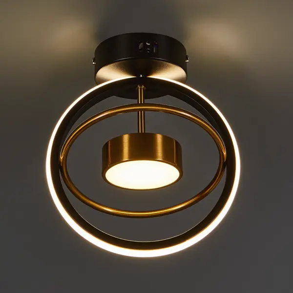 Светильник светодиодный «Lanterna» 515986 6 м² регулируемый белый свет цвет черно-золотистый