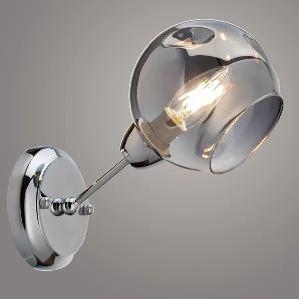 люстра подвесная nemo l1238 6 6 ламп 18 м² серый серебристый Бра Nemo L1238-1A, цвет никель