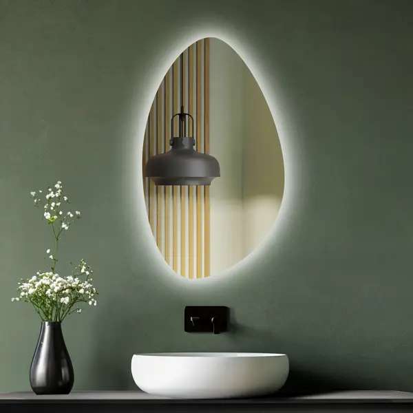 Зеркало для ванной Ницца DSNZ5070 с подсветкой сенсорное с подогревом 50x70 см зеркало для ванной флоренция dsf70 с подсветкой сенсорное с подогревом 70 см круглое