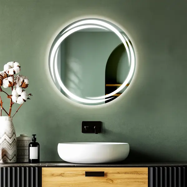 Зеркало для ванной Орлеан DSO60 с подсветкой сенсорное 60 см круглое зеркало halo 60х60 см с тёплой подсветкой sansa