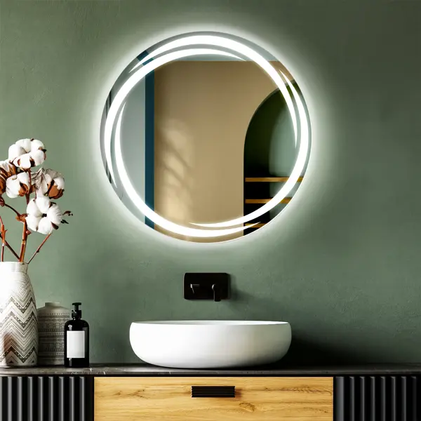 Зеркало для ванной Орлеан DSO70 с подсветкой сенсорное 70 см круглое аквафор орлеан