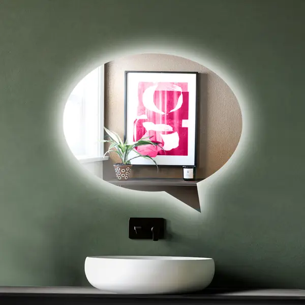Зеркало для ванной Амстердам DSA7065 с подсветкой датчиком движения и подогревом70x65 см овальное беспроводной wifi датчик движения pir инфракрасная охранная сигнализация с управлением приложением tuya система безопасности умного дома