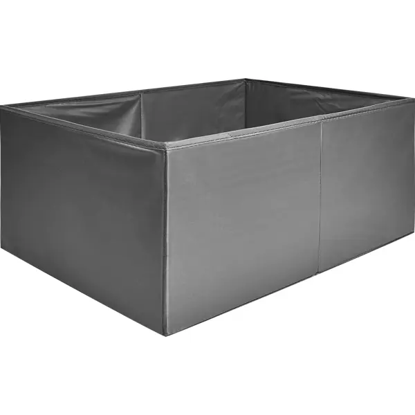 Короб для хранения без крышки полиэстер 39x55x25 серый запарник из липы 10л пластиковая вставка без крышки