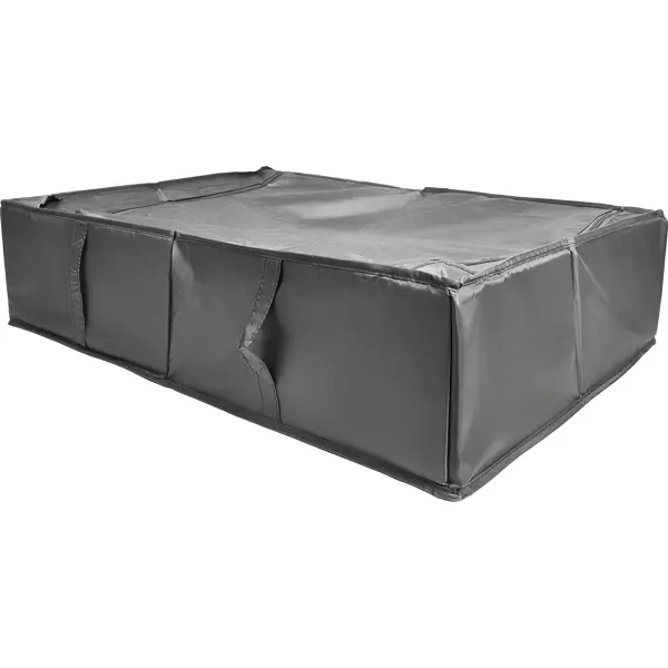 Короб для хранения с крышкой полиэстер 52x72x18 серый