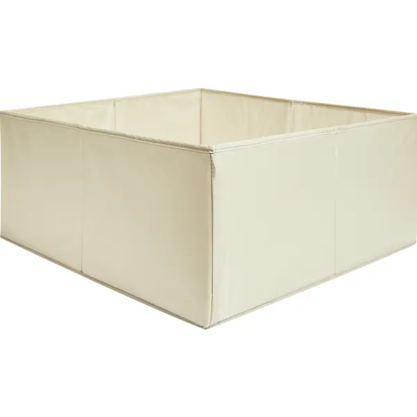 Короб для хранения без крышки полиэстер 52x55x25 бежевый короб для хранения без крышки полиэстер 52x55x25 белый
