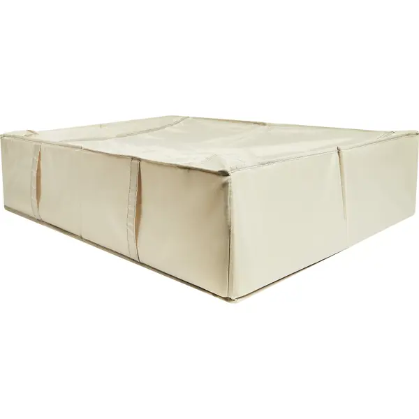 Короб для хранения с крышкой полиэстер 52x72x18 бежевый короб для хранения с крышкой полиэстер 52x72x18 белый
