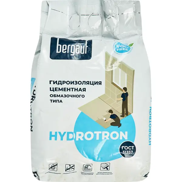 Гидроизоляция Bergauf Hydrotron 5 кг акриловая гидроизоляция 20 кг bitumast 4607952900431
