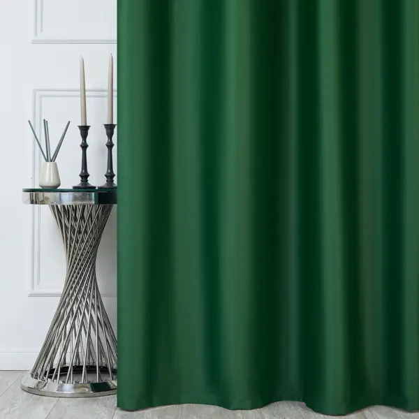 фото Комплект штор на ленте кларис 140x280 см цвет зеленый sanpa home