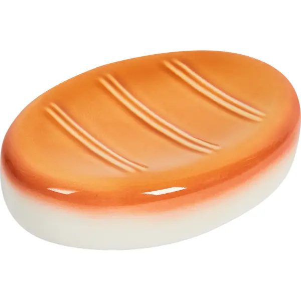 Мыльница Swensa Lava керамика цвет бело-оранжевый мыльница настольная swensa rome полирезина 14х10 3х2 8 см swt 5700 d