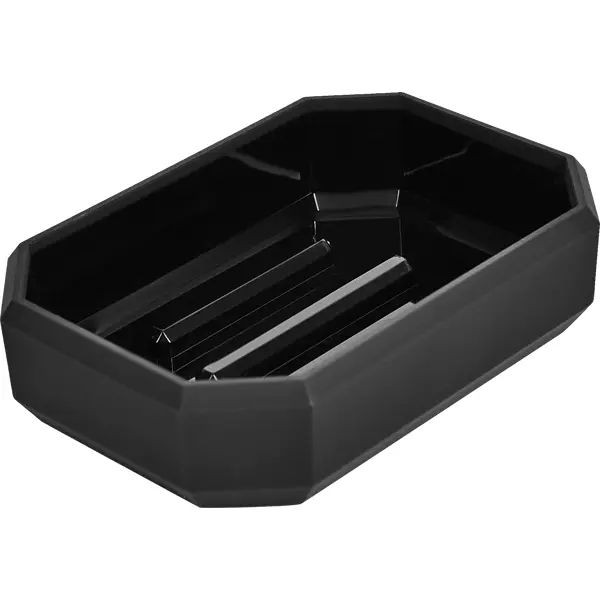 Мыльница Swensa Grid пластик цвет чёрный полка для ванной swensa termo swr 1004 трёхъярусная угловая металл чёрный