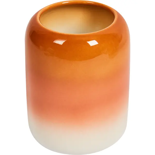 Стакан для зубных щёток Swensa Lava керамика цвет бело-оранжевый стакан для зубных щёток fixsen wood fx 110 3 керамика бамбук белый