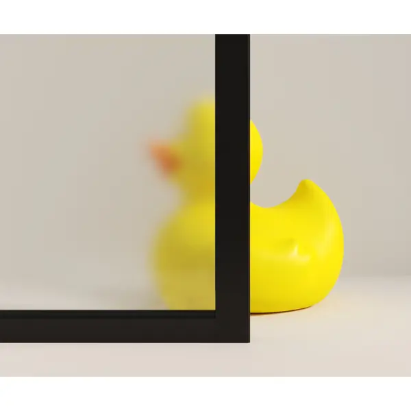 фото Душевой уголок март квадро black квадратный 90x90 см черный профиль матовое стекло раздвижной