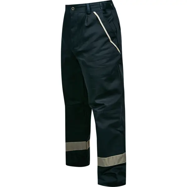 Брюки рабочие Балтика цвет синий размер 48-50 рост 170-176 см женские широкие брюки с высокой эластичной талией и карманами на шнурке расклешенные свободные повседневные брюки больших размеров
