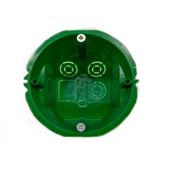 Подрозетник Защита Про для твердых стен 68x60 мм со стыковочными узлами IP20 цвет зеленый