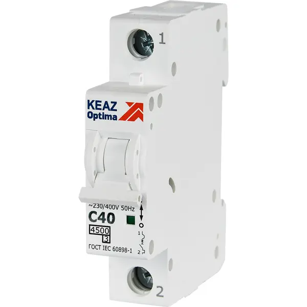 Автоматический выключатель КЭАЗ Opti Din BM63 1P C40 А 4.5 кА автоматический выключатель кэаз
