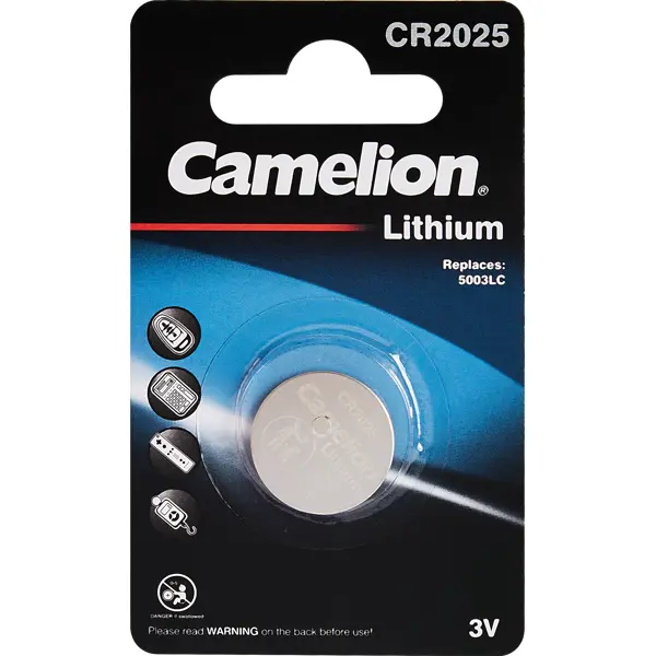 Батарейка литиевая Camelion CR2025-BP1 1 шт. батарейка ergolux cr2025 литиевая 3 в блистер 5 шт 12050