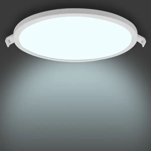 Светильник точечный светодиодный встраиваемый Apeyron 06-55 под отверстие 155 мм, 14.4 м², холодный белый свет, цвет белый