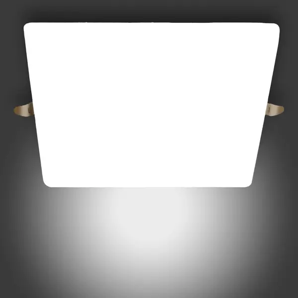 фото Светильник точечный светодиодный встраиваемый apeyron квадрат под отверстие 10.5 мм 18 м² нейтральный белый свет цвет белый