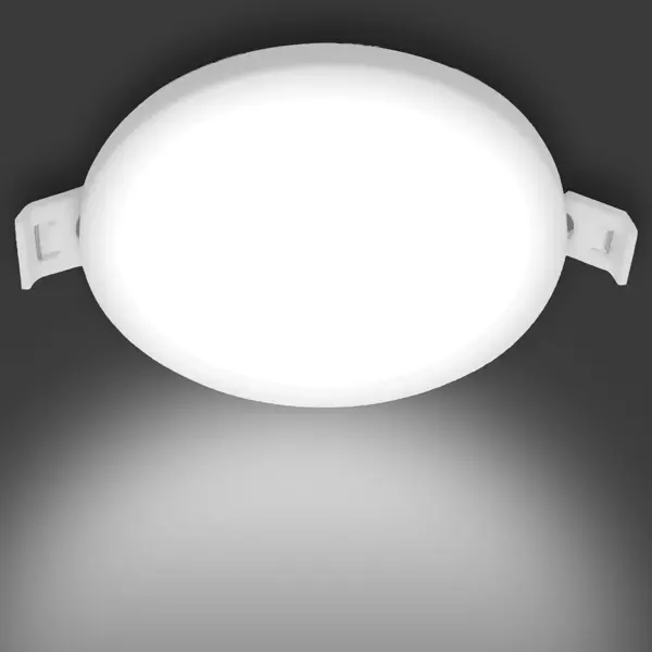 Светильник точечный светодиодный встраиваемый Apeyron 06-16 под отверстие 75 мм, 5.6 м², нейтральный белый свет, цвет белый светодиодная панель apeyron 06 69