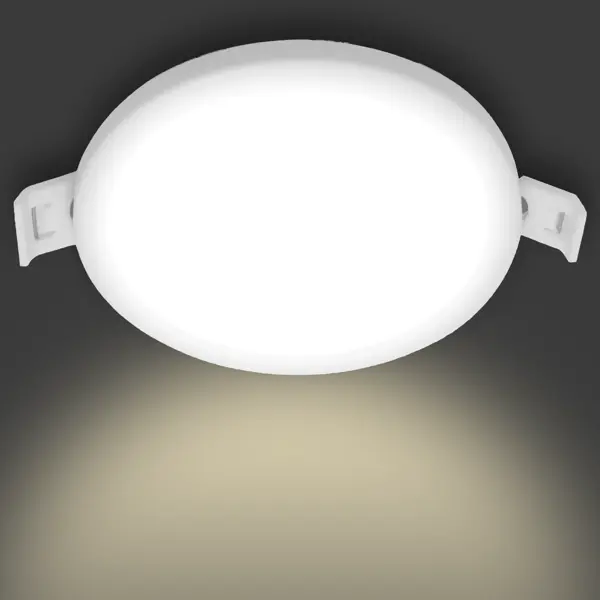 Светильник точечный светодиодный встраиваемый Apeyron 06-15 под отверстие 75 мм, 5.6 м², Теплый белый (желтый), цвет белый
