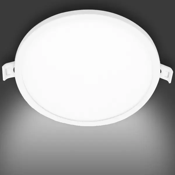 Светильник точечный светодиодный встраиваемый Apeyron 06-20 под отверстие 129 мм, 12 м², нейтральный белый свет, цвет белый светодиодная панель apeyron