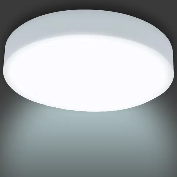 светильник светодиодный gcf 9bt ip65 o 6 b 9 вт 6500 к 760 лм ip65 15 6х8 1х3 6 см накладной холодный белый свет 437559 Светильник точечный светодиодный накладной Apeyron 06-64, 14.4 м², холодный белый свет, цвет белый