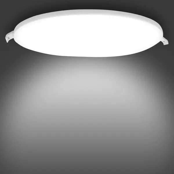 Светильник точечный светодиодный встраиваемый Apeyron 06-24 под отверстие 208 мм, 19.2 м², нейтральный белый свет, цвет белый led pls 1920 24v 2 1 5м b wh f синие светодиоды белый пр flash без 24v 240v трансформатора