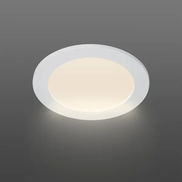 Светильник точечный светодиодный встраиваемый Эра 12 Вт 9 м², холодный белый свет, цвет белый точечный встраиваемый светильник eglo pineda 95887