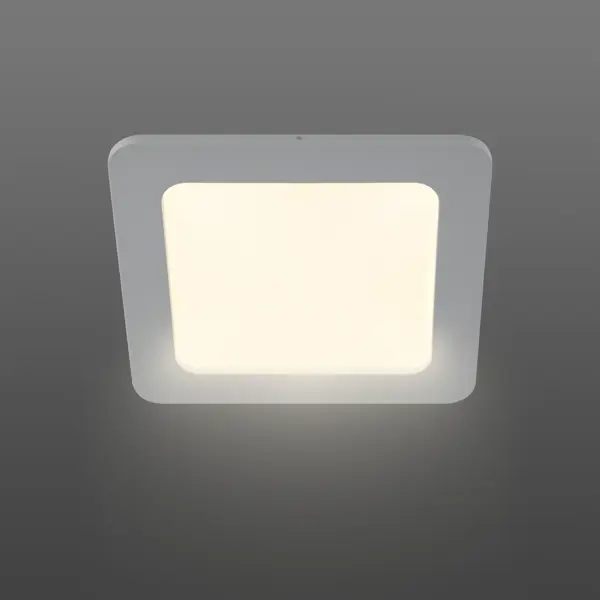 Светильник светодиодный встраиваемый квадратный 12 Вт, 4000K, 18 см, цвет белый, свет холодный белый квадратный зонт 200 x 300 см песчаный белый