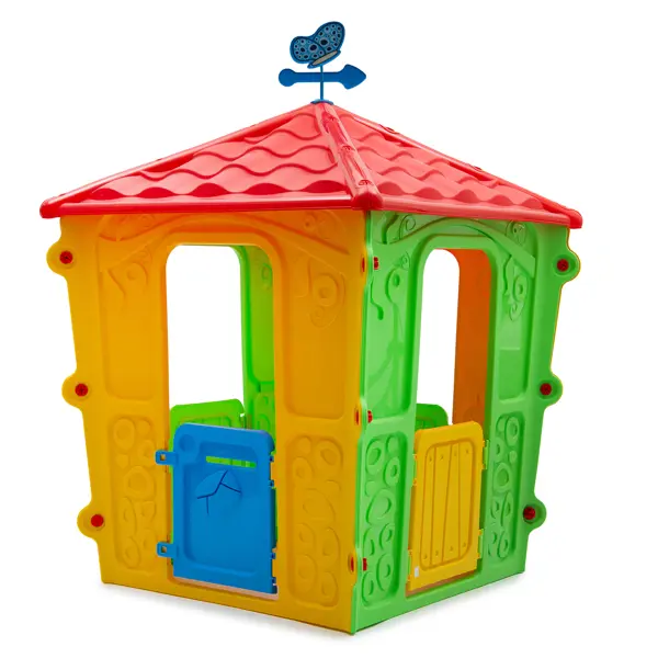 Домик игровой полипропилен 108x108x152 см цвет разноцветный картонный игровой развивающий домик раскраска для маленькой принцессы brauberg