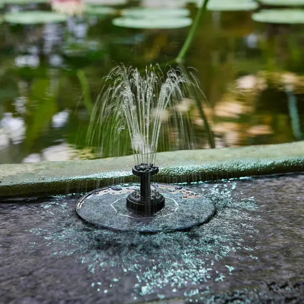 Светильник садовый плавающий Uniel «Fountain» на солнечных батареях 16x16x5 см RGB цвет света цвет черный садовый занавес uniel