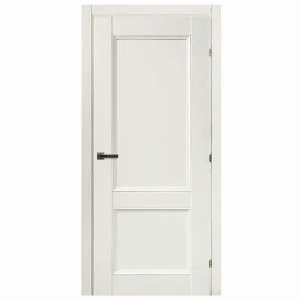 фото Дверь межкомнатная глухая с замком и петлями в комплекте танганика 60x200 см cpl цвет белый краснодеревщик