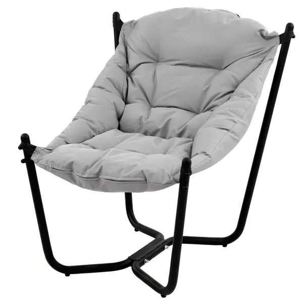 Кресло складное Capri CPR001 83x50x86 см сталь/полиэстер цвет серый кресло шезлонг складное 75x59x109 см песочный