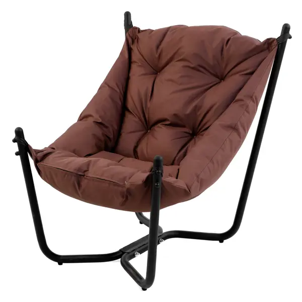 Кресло складное Capri CPR001 83x50x86 см сталь/полиэстер цвет коричневый толстые knit stretch съемный моющийся стул обложка полиэстер spandex сиденья для суперобложка свадеб отель церемонии столовая
