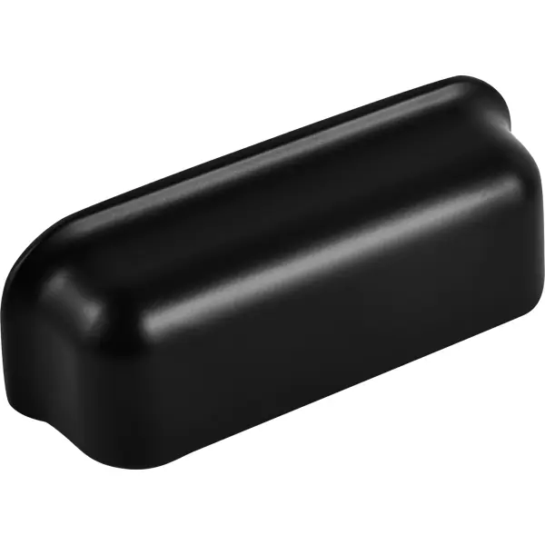 фото Ручка-ракушка мебельная 204 96 мм, цвет матовый черный jet