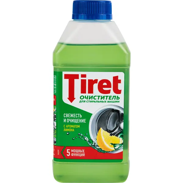 Очиститель для стиральных машин Tiret Свежесть лимона 250 мл защита greenfield антинакипин для стиральных машин 750 г х 2 шт