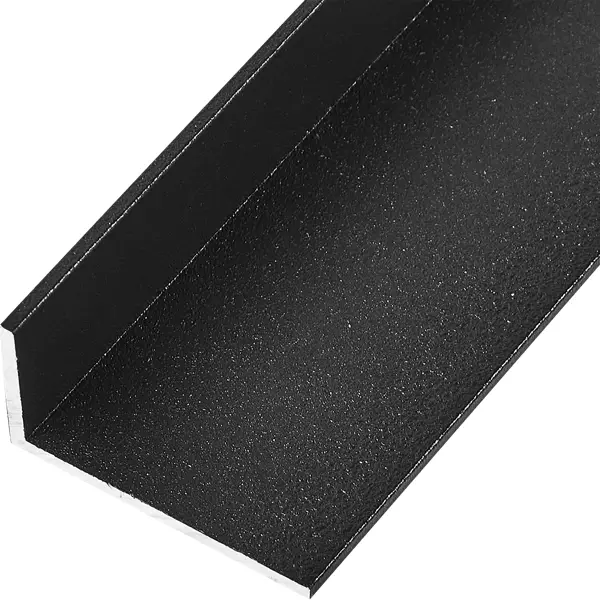 L-профиль с неравными сторонами 40x20x2x1000 мм, алюминий, цвет черный