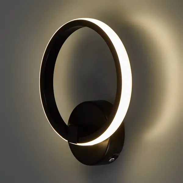Настенный светильник светодиодный «Пралине» КС00009 регулируемый белый свет цвет черный конфеты озера пралине с цельным фундуком