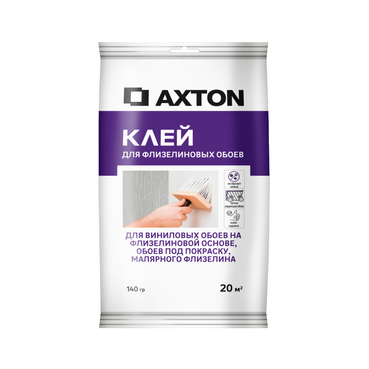 Клей для флизелиновых обоев Axton 20 м² ✳️ купить по цене 198 ₽/шт. в  Москве с доставкой в интернет-магазине Леруа Мерлен