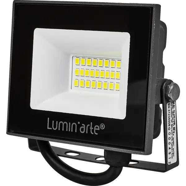 Прожектор светодиодный уличный Lumin Arte 20 Вт 5700К IP65 нейтральный белый свет светодиодный прожектор rev
